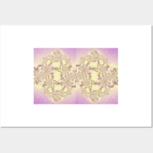 Pink and Gold Decorative Design Posters and Art